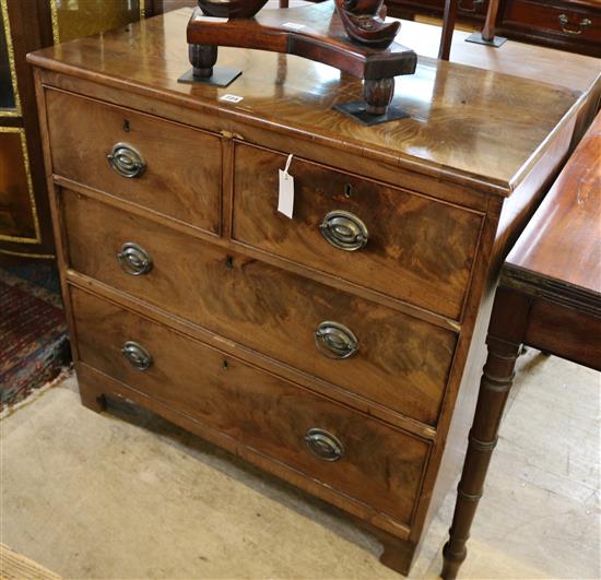 Regency mahogany chest of four drawers